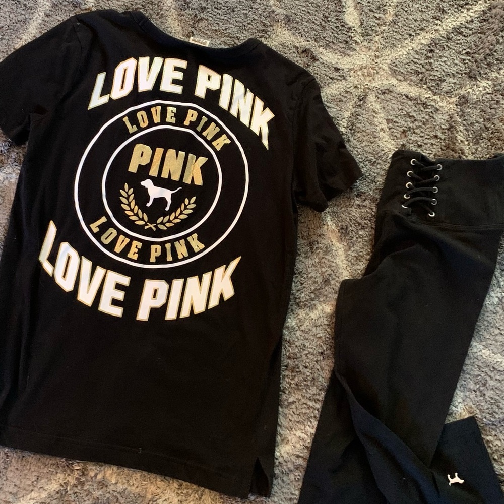 VS PINK lace up oversized top  ❤️